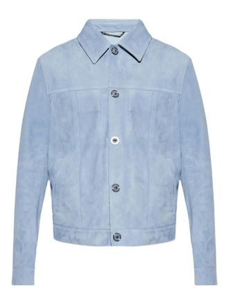 Versace Leren jack - Blauw