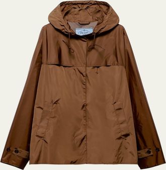 Prada Hooded Drawstring Nylon Jacket