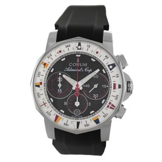 Corum Pre-owned Corum AdmiralS Cup Chronograph Black Dial Mens Watch 985.742.20