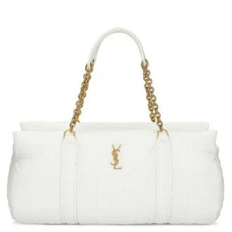 Saint Laurent Milky White Gloria Travel Bag