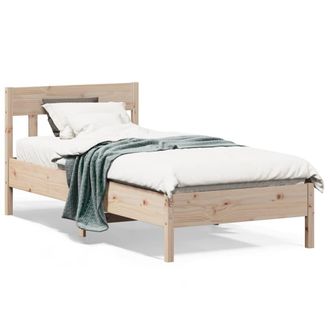 vidaXL Estructura De Cama Sin Colch&oacute;n Madera Maciza De Pino 90x190 Cm Vidaxl
