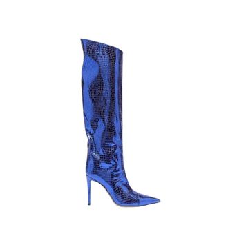 Generic Womens Patent Leather High Heel Boots Print Knee Popular Party Boots