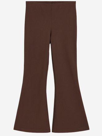 By Malene Birger Stretch Nylon Flared Trousers - Brown