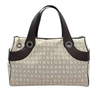 Bulgari Pre-owned Handbags, female, Beige, Size: ONE SIZE Pre-owned Vintage Logomania Handbag