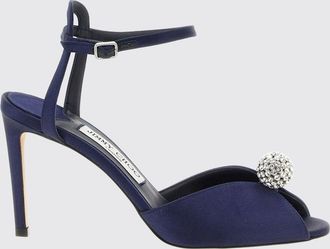 Jimmy Choo London Sandali Sacora in raso con cristalli e tacco a spillo