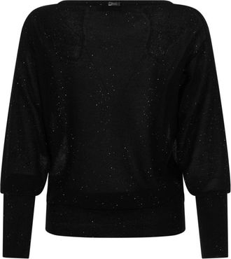 Herno Sequined Viscose Blend Sweater - Black