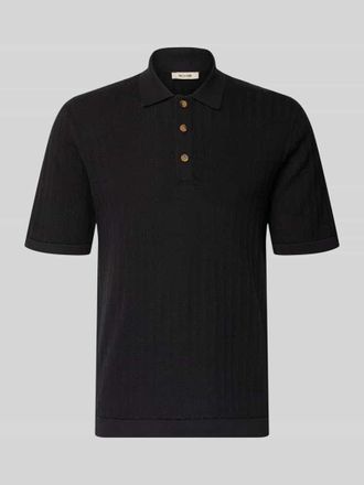 Only & Sons Regular Fit Poloshirt aus Baumwoll-Mix Modell MOON in Black, Gr&ouml;&szlig;e XXL
