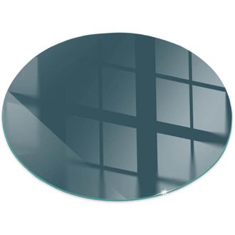 Tulup Vetro Temperato Resistente Al Calore Per Camino Protezione del Pavimento dal Calore Resistente a Scintille Colore mare Rotondo fi 60 cm