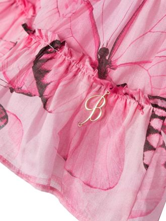 Blumarine Printed Cotton Dress - Pink