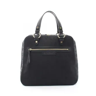 Bulgari Logo Mania Canvas Leather Handbag