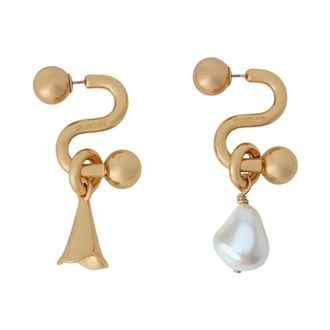 Sportmax Sculpturale Oorbellen - Dames - Accessoires - Geel - Maat: ONE Size