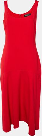 Versace Red Crepe Sleeveless Dress