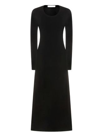 The Row long sleeve dress - Zwart