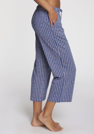 Vivance Pyjamahose VIVANCE DREAMS, Damen, Gr. 32/34, N-Gr, blau (blau, rosa, gestreift), Single Jersey, Obermaterial: 50% Baumwolle, 50% Viskose, gestreift, B