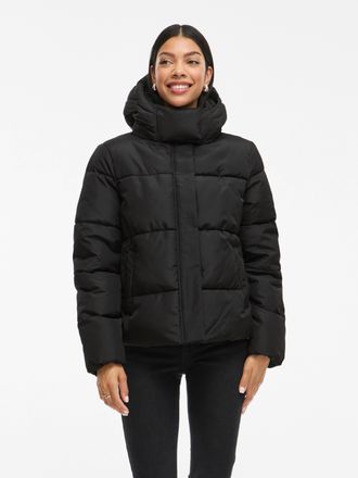 Vila Steppjacke VILA VIMILJA PADDED PUFFER - NOOS, Damen, Gr. 36, schwarz (schwarz beauty), Web, Obermaterial: 100% Polyester, unifarben, regular fit, Jack