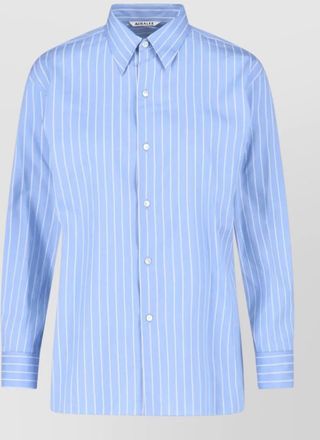 Auralee long sleeve striped shirt buttoned cuffs