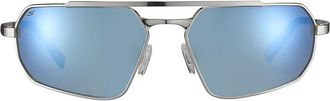 Serengeti Eyewear Hinkley Polarized SS570006 Mens Sunglasses Silver Size 63