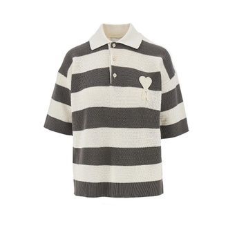 Ami Ami de Coeur patch knitted polo shirt Woman XS