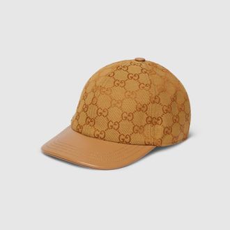 Gucci GG Canvas Baseball Hat, Yellow, GG Canvas