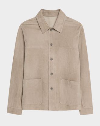 Vince Men & apos;s Suede Shirt Jacket