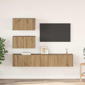 vidaXL Vidaxl - Conjunto De Mueble De Tv 4 Pcs Roble Artisan 80 X 30 X 30 Cm