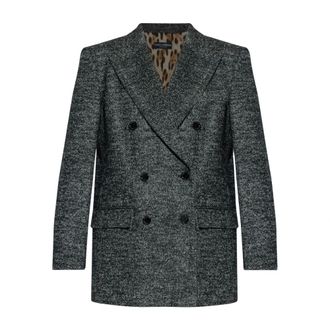 Dolce & Gabbana Blazer de Espiga - Jackets - Mujer - Gris - S