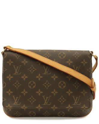 Louis Vuitton Brown Coated/Waterproof Canvas Musette Tango (Authentic Pre- Loved)