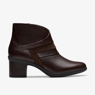 Clarks Shaya Sky Dark Brown Leather