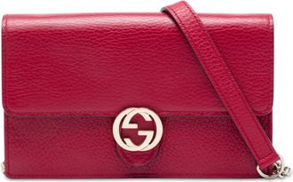 Gucci Pre-owned Gucci Dollar Calfskin Interlocking G Wallet on Chain Ladies G8COCX63XJQZ7VZ1