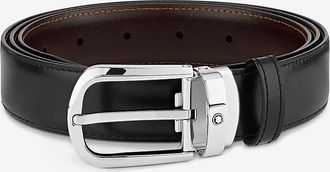 Montblanc Glattleder-Wendeg&uuml;rtel in Braun und Schwarz