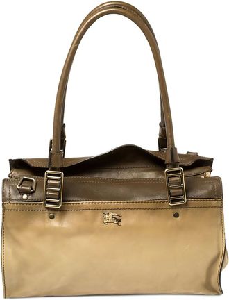 Burberry Borsa a tracolla in pelle bicolore - Marrone
