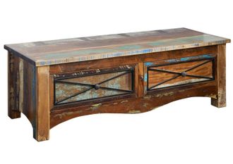 Massivmoebel24 Nature Of Spirit 110 Mobile DAppoggio In Legno Riciclato - Laccato / Multicolore 120x45x40