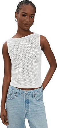 Joe's The Crochet Boatneck Tank Top Womens Clothing Ecru : XS, Polyester/Viscose