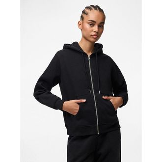 Pieces Hoodie met ritssluiting, detail op de borst