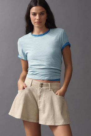 Pilcro The Bennie Cotton Slub Crew-Neck Slim Tee by Pilcro