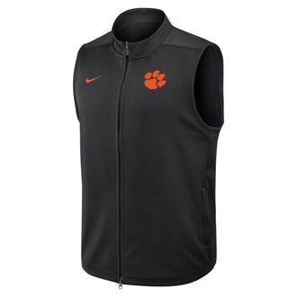 Nike Clemson Victory Nike Mens Therma-FIT College Full-Zip Vest in Black | 03OJ00ACLN-3VN