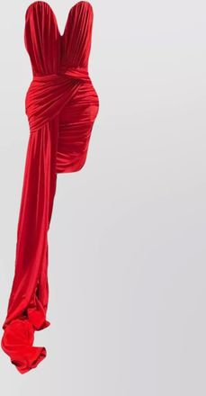 Stella McCartney crepe jersey strapless draped maxi dress