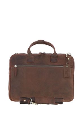Ashwood Leather Mens Classic Laptop Bag - Brown - One Size