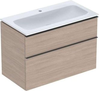 Keramag Keramag - Geberit Icon Set Mueble Lavabo Con Mueble Bajo Lavabo, 2 Cajones