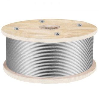 OEM 152mx4,8mm Drahtseil 1x19-konstruktion Stahlseil T316 Edelstahl Polierte Oberfl&auml;che Drahtkabel 1905,1kg Bruchfestigkeit Edelstahlseil F&uuml;r W&auml;scheleinen