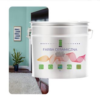 OEM Pintura Cer&aacute;mica Para Pared Lavable Verde Pastel Menta 2l Resistente A Las Manchas