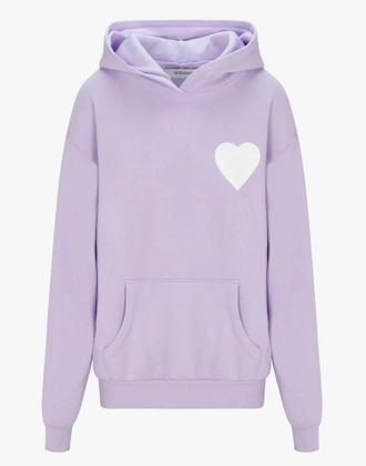 SPRWMN Womens Heart Hoodie In Lavender