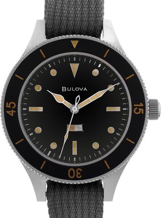 Bulova Pre-owned Bulova Archive Black Dial Mens Watch 98A266