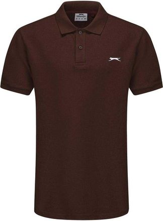 Slazenger Heren Geborduurd Logo Poloshirt (Chocoladebruin)