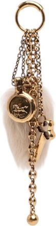 Chlo&eacute; Pre-owned Chloe Gold Plated Chloe Symbols and Shearling Tail Bag Charm Ladies W4W29HYK36Q4K84L
