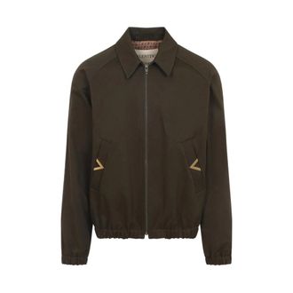 Valentino Garavani Heren, Jassen, Groen, Maat: XL Katoen