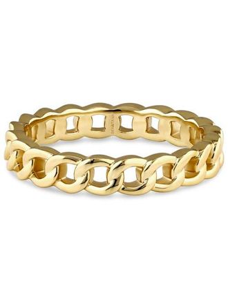 Devata Curb Link Ring in Gold Plated Sterling Silver in Yellow Gold at Nordstrom, Size 7