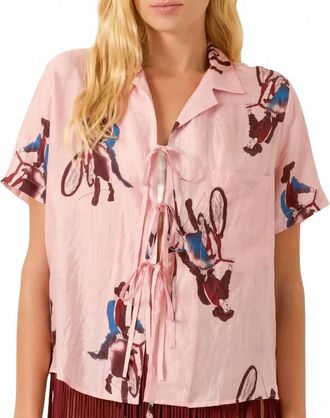Alix of Bohemia Styla Parisian Pedal Shirt In Light Pink