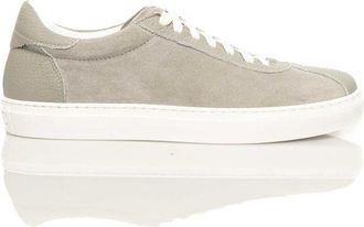 Cerruti Gray Cowhide Men Mens Sneaker