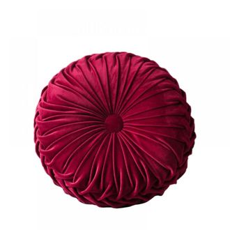 OEM Cojines Decorativos Con Forma De Calabaza, Cojines De Asiento Con Forma De Calabaza, Respaldos Redondos, Cojines Plisados De Terciopelo, Adecuados Par
